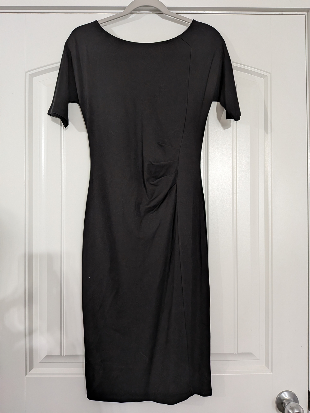 MaxMara Weekend Black Midi Ruched Sheath Dress Closet Staple Office